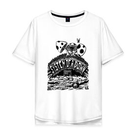Мужская футболка хлопок Oversize с принтом System of a Down в Петрозаводске, 100% хлопок | свободный крой, круглый ворот, “спинка” длиннее передней части | Тематика изображения на принте: 