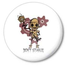Значок с принтом Don`t starve в Петрозаводске,  металл | круглая форма, металлическая застежка в виде булавки | 
