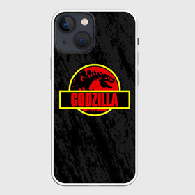 Чехол для iPhone 13 mini с принтом JURASSIC GODZILLA | ГОДЗИЛЛА в Петрозаводске,  |  | Тематика изображения на принте: comic con | godzilla | gojira | logo | годзилла | знаки | иероглифы | лого | монстр | фильм | чудовище