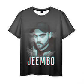 Мужская футболка 3D с принтом Jeembo glitch в Петрозаводске, 100% полиэфир | прямой крой, круглый вырез горловины, длина до линии бедер | jeembo | джангирян | джимбо