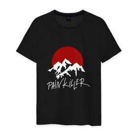 Мужская футболка хлопок с принтом Painkiller Mountain в Петрозаводске, 100% хлопок | прямой крой, круглый вырез горловины, длина до линии бедер, слегка спущенное плечо. | jeembo | джангирян | джимбо