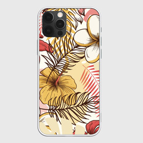 Чехол для iPhone 12 Pro Max с принтом Тропики в Петрозаводске, Силикон |  | Тематика изображения на принте: джунгли | паттерн | растения | цветы
