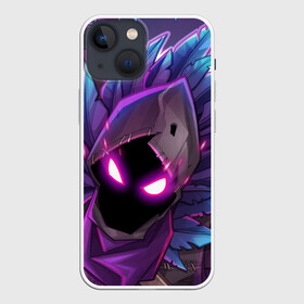 Чехол для iPhone 13 mini с принтом FORTNITE RAVEN | ФОРТНАЙТ ВОРОН в Петрозаводске,  |  | 2019 | cybersport | esport | fortnite | game | logo | игра | киберспорт | логотип | симулятор строительства | строительство | фиолетовый | фирменные цвета | фортнайт