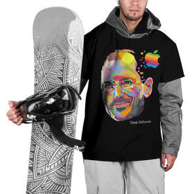 Накидка на куртку 3D с принтом Стив Джобс / Think Different в Петрозаводске, 100% полиэстер |  | apple | different | ipad | iphone | jobs | steve | steven | think | аппле | джобс | жобс | основатель | создатель | стив | стивен | эпл | яблоко