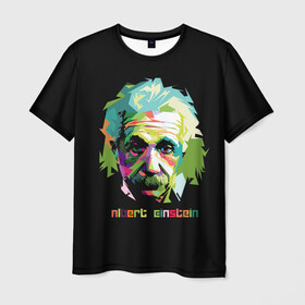 Мужская футболка 3D с принтом Эйнштейн Альберт в Петрозаводске, 100% полиэфир | прямой крой, круглый вырез горловины, длина до линии бедер | Тематика изображения на принте: albert | einstein | альберт | великий | закон | легендарный | нобелевская | относительности | премия | профессор | теория | ученый | физик | физика | энштейн
