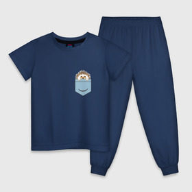 Детская пижама хлопок с принтом Ёжик в кармане в Петрозаводске, 100% хлопок |  брюки и футболка прямого кроя, без карманов, на брюках мягкая резинка на поясе и по низу штанин
 | еж | ёжик | ёжик в кармане | лес