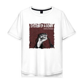 Мужская футболка хлопок Oversize с принтом System of a Down в Петрозаводске, 100% хлопок | свободный крой, круглый ворот, “спинка” длиннее передней части | 