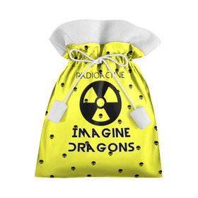 Подарочный 3D мешок с принтом Imagine Dragons radioactive в Петрозаводске, 100% полиэстер | Размер: 29*39 см | dragons | evolve | imagines | imagining | radioactive | вообрази драконов | имеджин драгонс | рок | хит