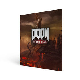 Холст квадратный с принтом DOOM Eternal в Петрозаводске, 100% ПВХ |  | Тематика изображения на принте: doom | doomguy | slayer | вечный | дум | думгай | палач рока