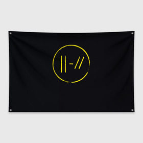 Флаг-баннер с принтом twenty one pilots trench в Петрозаводске, 100% полиэстер | размер 67 х 109 см, плотность ткани — 95 г/м2; по краям флага есть четыре люверса для крепления | 21 pilots | пилоты