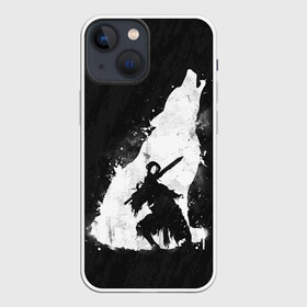 Чехол для iPhone 13 mini с принтом DARK SOULS WOLF | ДАРК СОУЛС ВОЛК в Петрозаводске,  |  | dark souls | game | gamer | mmo | play | player | rpg | дарк соулс | игра | темные души