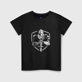 Детская футболка хлопок с принтом DARK SOULS в Петрозаводске, 100% хлопок | круглый вырез горловины, полуприлегающий силуэт, длина до линии бедер | dark souls | game | gamer | mmo | play | player | rpg | дарк соулс | игра | темные души