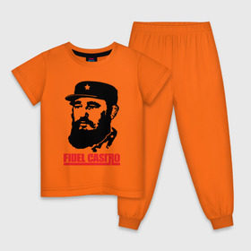 Детская пижама хлопок с принтом Фидель Кастро в Петрозаводске, 100% хлопок |  брюки и футболка прямого кроя, без карманов, на брюках мягкая резинка на поясе и по низу штанин
 | Тематика изображения на принте: 
