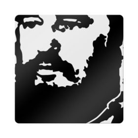 Магнит виниловый Квадрат с принтом Фидель Кастро в Петрозаводске, полимерный материал с магнитным слоем | размер 9*9 см, закругленные углы | Тематика изображения на принте: 