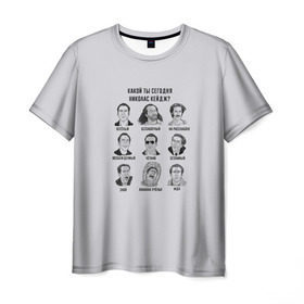 Мужская футболка 3D с принтом Какой ты Николас Кейдж? в Петрозаводске, 100% полиэфир | прямой крой, круглый вырез горловины, длина до линии бедер | nicolas cage | а какой ты сегодня | мем | мемас | мемный | николас кейдж