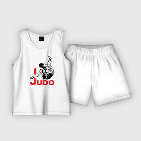 Детская пижама с шортами хлопок с принтом Дзюдо в Петрозаводске,  |  | boxing | champion | fight | fist | japan | judo | jujutsu | kick | ring | sport | бой | дзюдзюцу | дзюдо | кулак | ринг | спорт | удар | чемпион | япония
