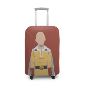 Чехол для чемодана 3D с принтом One Punch Man в Петрозаводске, 86% полиэфир, 14% спандекс | двустороннее нанесение принта, прорези для ручек и колес | ванпачмен