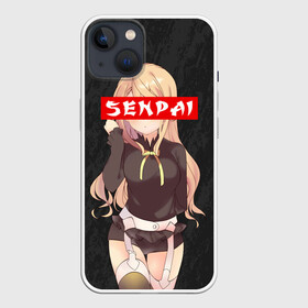 Чехол для iPhone 13 с принтом SENPAI (В ЦВЕТЕ) в Петрозаводске,  |  | ahegao | kawai | kowai | oppai | otaku | senpai | sugoi | waifu | yandere | ахегао | ковай | отаку | сенпай | яндере