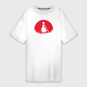 Платье-футболка хлопок с принтом Red Moon Surveyor в Петрозаводске,  |  | anime | attack on titan | аниме | атака титанов