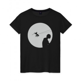 Женская футболка хлопок с принтом The Titan Killer в Петрозаводске, 100% хлопок | прямой крой, круглый вырез горловины, длина до линии бедер, слегка спущенное плечо | 