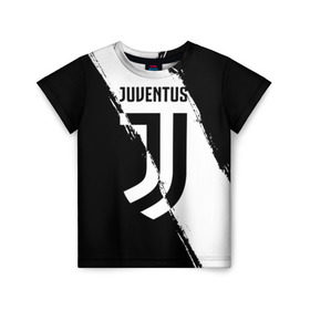 Детская футболка 3D с принтом FC Juventus в Петрозаводске, 100% гипоаллергенный полиэфир | прямой крой, круглый вырез горловины, длина до линии бедер, чуть спущенное плечо, ткань немного тянется | Тематика изображения на принте: fc juventus | juventus | криштиану роналду ювентус | фк ювентус | футбол | ювентус