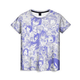 Женская футболка 3D с принтом AHEGAO BLUE в Петрозаводске, 100% полиэфир ( синтетическое хлопкоподобное полотно) | прямой крой, круглый вырез горловины, длина до линии бедер | ahegao | anime | kawai | kowai | otaku | senpai | sugoi | waifu | weeaboo | yandere | аниме | ахегао | вайфу | виабу | каваи | ковай | культура | отаку | сенпай | сугои | тренд | яндере