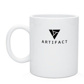 Кружка с принтом ARTIFACT DOTA 2 CARD GAME LOGO в Петрозаводске, керамика | объем — 330 мл, диаметр — 80 мм. Принт наносится на бока кружки, можно сделать два разных изображения | Тематика изображения на принте: 