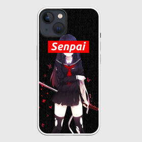 Чехол для iPhone 13 с принтом СЕНПАЙ   SENPAI в Петрозаводске,  |  | ahegao | anime | kawai | kowai | otaku | senpai | sugoi | waifu | weeaboo | yandere | аниме | ахегао | вайфу | виабу | каваи | ковай | культура | отаку | сенпай | сугои | тренд | яндере