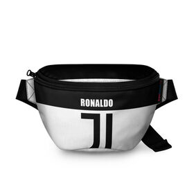 Поясная сумка 3D с принтом Ronaldo Juventus в Петрозаводске, 100% полиэстер | плотная ткань, ремень с регулируемой длиной, внутри несколько карманов для мелочей, основное отделение и карман с обратной стороны сумки застегиваются на молнию | cr7 | cristiano ronaldo | football | juventus | криштиану роналду | роналдо | роналду | ювентус