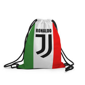 Рюкзак-мешок 3D с принтом Ronaldo Juventus Italy в Петрозаводске, 100% полиэстер | плотность ткани — 200 г/м2, размер — 35 х 45 см; лямки — толстые шнурки, застежка на шнуровке, без карманов и подкладки | cr7 | cristiano ronaldo | football | juventus | криштиану роналду | роналдо | роналду | футбол | ювентус