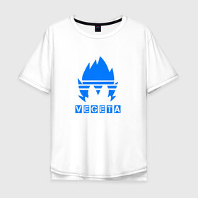 Мужская футболка хлопок Oversize с принтом VEGETA в Петрозаводске, 100% хлопок | свободный крой, круглый ворот, “спинка” длиннее передней части | anime | goku | kamehameha | super dragon ball | гоку | камехамеха