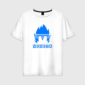 Женская футболка хлопок Oversize с принтом VEGETA в Петрозаводске, 100% хлопок | свободный крой, круглый ворот, спущенный рукав, длина до линии бедер
 | anime | goku | kamehameha | super dragon ball | гоку | камехамеха