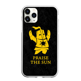 Чехол для iPhone 11 Pro матовый с принтом PRAISE THE SUN в Петрозаводске, Силикон |  | Тематика изображения на принте: dark souls | game | gamer | knight | play | player | praise the sun | дарк соулс | доспехи | игры | надпись | рыцарь | темные души