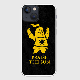Чехол для iPhone 13 mini с принтом PRAISE THE SUN | DARK SOULS | ТЁМНЫЕ ДУШИ в Петрозаводске,  |  | dark souls | game | gamer | knight | play | player | praise the sun | дарк соулс | доспехи | игры | надпись | рыцарь | темные души