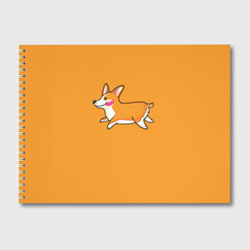 Альбом для рисования с принтом Корги в Петрозаводске, 100% бумага
 | матовая бумага, плотность 200 мг. | corgi | dog | dogs | корги | пес | порода | собака | щенки | щенок