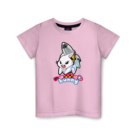 Детская футболка хлопок с принтом Rocket bunny в Петрозаводске, 100% хлопок | круглый вырез горловины, полуприлегающий силуэт, длина до линии бедер | 240sx | bunny | nissan | rocket | toyota | кролик | ниссан | тойота