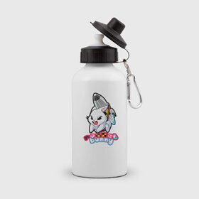 Бутылка спортивная с принтом Rocket bunny в Петрозаводске, металл | емкость — 500 мл, в комплекте две пластиковые крышки и карабин для крепления | 240sx | bunny | nissan | rocket | toyota | кролик | ниссан | тойота