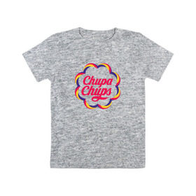 Детская футболка хлопок с принтом Chupa-Chups color в Петрозаводске, 100% хлопок | круглый вырез горловины, полуприлегающий силуэт, длина до линии бедер | chupa | chupa chups