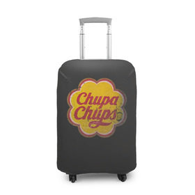 Чехол для чемодана 3D с принтом Chupa-Chups retro в Петрозаводске, 86% полиэфир, 14% спандекс | двустороннее нанесение принта, прорези для ручек и колес | chupa | chupa chups