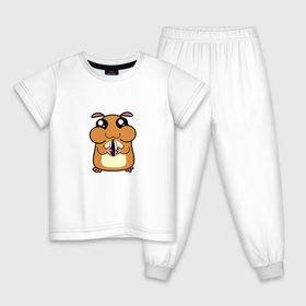 Детская пижама хлопок с принтом Хомячок в Петрозаводске, 100% хлопок |  брюки и футболка прямого кроя, без карманов, на брюках мягкая резинка на поясе и по низу штанин
 | арт | животные | милые | хомяк | хомячок | щекастик