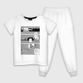 Детская пижама хлопок с принтом манга в Петрозаводске, 100% хлопок |  брюки и футболка прямого кроя, без карманов, на брюках мягкая резинка на поясе и по низу штанин
 | анме | катана . меч | комикс | манга | ножны | самурай | япония