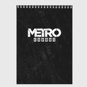 Скетчбук с принтом METRO EXODUS в Петрозаводске, 100% бумага
 | 48 листов, плотность листов — 100 г/м2, плотность картонной обложки — 250 г/м2. Листы скреплены сверху удобной пружинной спиралью | exodus | horror | metro exodus | survival | игры | исход | метро | метро 2035