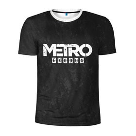 Мужская футболка 3D спортивная с принтом METRO EXODUS в Петрозаводске, 100% полиэстер с улучшенными характеристиками | приталенный силуэт, круглая горловина, широкие плечи, сужается к линии бедра | exodus | horror | metro exodus | survival | игры | исход | метро | метро 2035