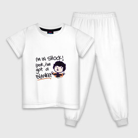 Детская пижама хлопок с принтом Шерлок в Петрозаводске, 100% хлопок |  брюки и футболка прямого кроя, без карманов, на брюках мягкая резинка на поясе и по низу штанин
 | sherlock | бенедикт камбербэтч | мартин фримен | шерлок