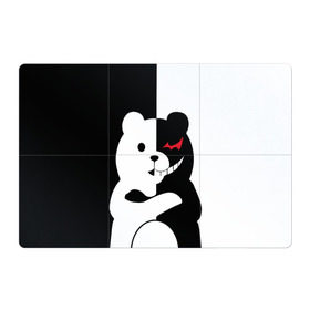 Магнитный плакат 3Х2 с принтом MONOKUMA в Петрозаводске, Полимерный материал с магнитным слоем | 6 деталей размером 9*9 см | anime | bear | black  white | minomi | monokuma | pink | rabbit | school | аниме | главарь | миноми | монокума | черно белый | школа