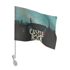 Флаг для автомобиля с принтом Castle Rock в Петрозаводске, 100% полиэстер | Размер: 30*21 см | castle rock | hulu | билл скарсгард | дж.дж. абрамс | касл рок | кубик в кубе | стивен кинг | шоушенк