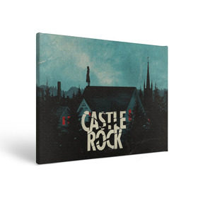 Холст прямоугольный с принтом Castle Rock в Петрозаводске, 100% ПВХ |  | castle rock | hulu | билл скарсгард | дж.дж. абрамс | касл рок | кубик в кубе | стивен кинг | шоушенк