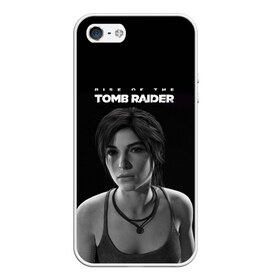 Чехол для iPhone 5/5S матовый с принтом Rise if The Tomb Raider в Петрозаводске, Силикон | Область печати: задняя сторона чехла, без боковых панелей | adventure | lara croft | tomb rider | археолог | гробниц | крофт | лара | приключения | расхитительница