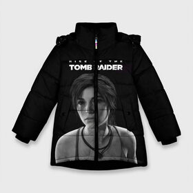 Зимняя куртка для девочек 3D с принтом Rise if The Tomb Raider в Петрозаводске, ткань верха — 100% полиэстер; подклад — 100% полиэстер, утеплитель — 100% полиэстер. | длина ниже бедра, удлиненная спинка, воротник стойка и отстегивающийся капюшон. Есть боковые карманы с листочкой на кнопках, утяжки по низу изделия и внутренний карман на молнии. 

Предусмотрены светоотражающий принт на спинке, радужный светоотражающий элемент на пуллере молнии и на резинке для утяжки. | adventure | lara croft | tomb rider | археолог | гробниц | крофт | лара | приключения | расхитительница