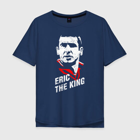 Мужская футболка хлопок Oversize с принтом ERIC THE KING в Петрозаводске, 100% хлопок | свободный крой, круглый ворот, “спинка” длиннее передней части | Тематика изображения на принте: manchester united